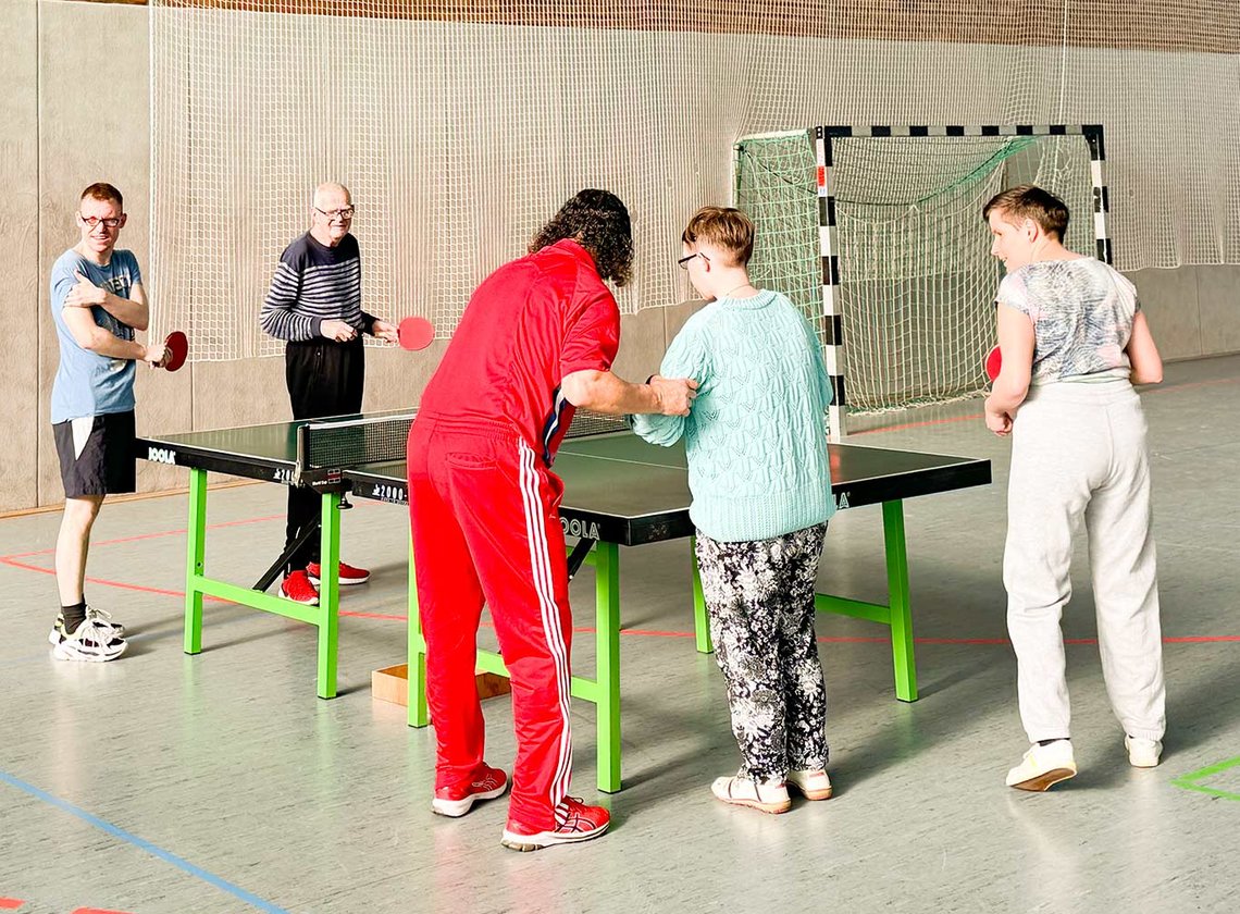 Teamsport im Rahmen des Aktionsplans "Vision zur Inklusion" des CECILIENSTIFT Halberstadt